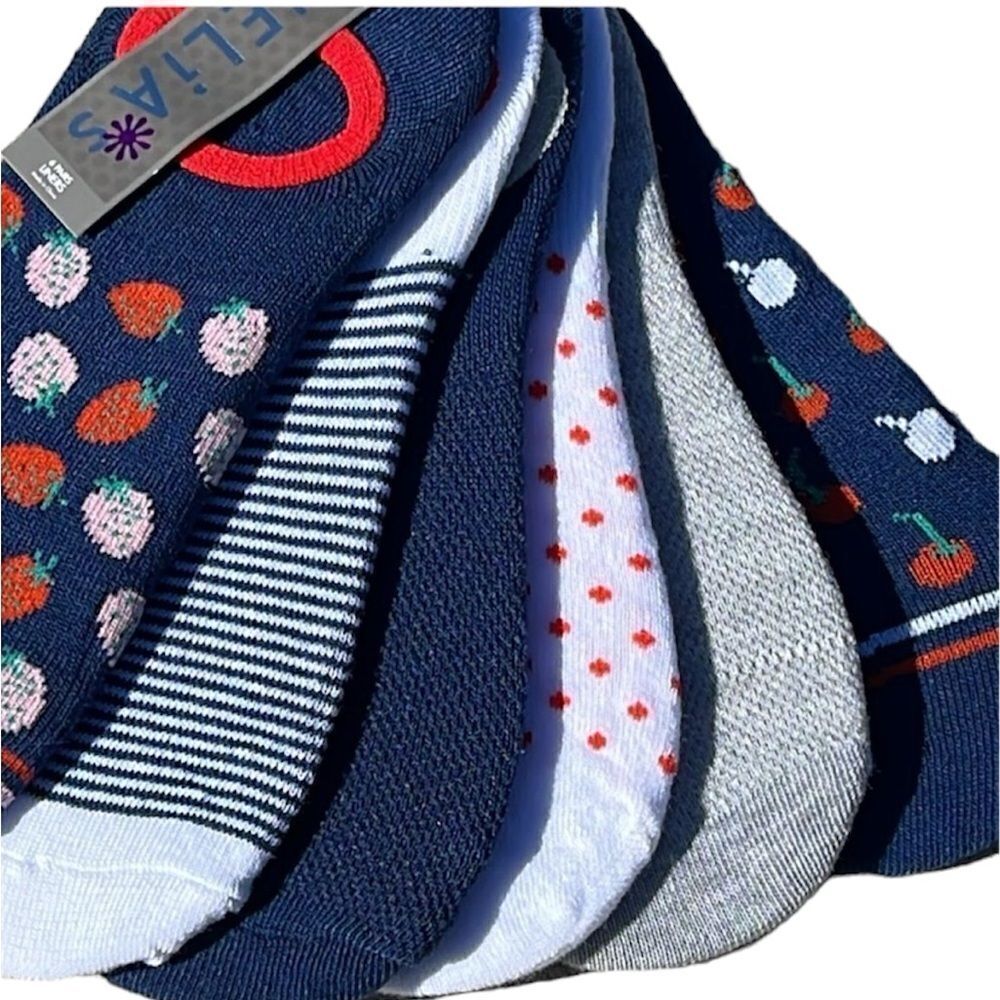 dELiA*s‎ Strawberry and Cherry 6pr Footies/Liners D14